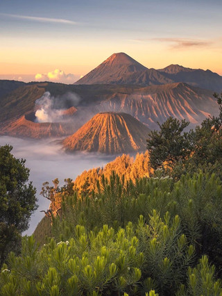 Beautiful view from Mt Slamet
