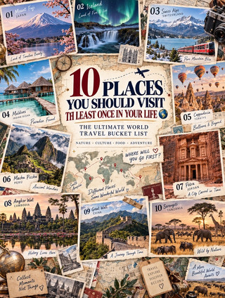 10 PLACES YOU SHOULD VISIT AT LEAST ONCE IN YOUR LIFE 🌍