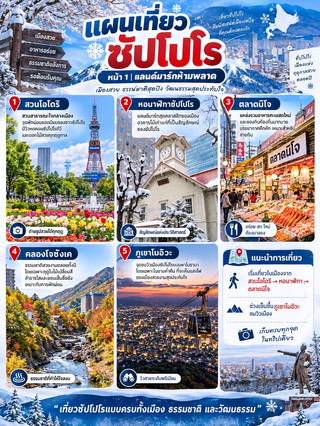 ❄️🇯🇵 แผนเที่ยวซัปโปโร 3 วัน เที่ยวเมือง กินฮาลาล ช้อปปิ้ง และชมธรรมชาติแบบครบ ๆ