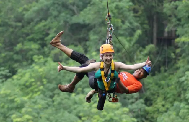 The jungle zipline here is so addictive!