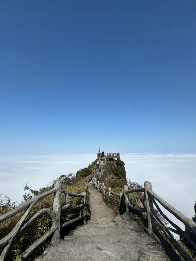 Live sea of clouds, an underrated mountain in Hunan. 