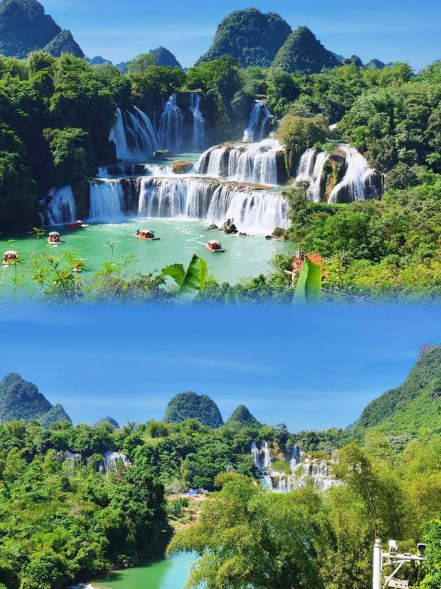 亞洲第一跨國瀑布——德天跨國大瀑布 德天瀑布位於中國廣西崇左市大新縣，係亞洲第一大跨國瀑布，也