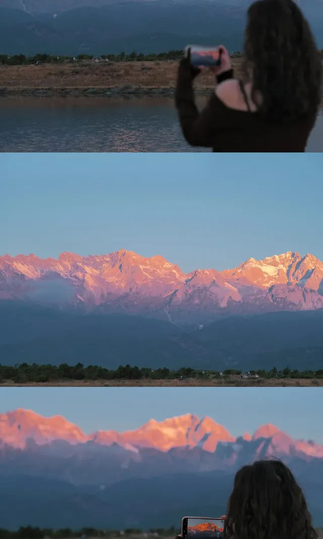 玉龍雪山打卡機位日照金山 玉龍雪山打卡機位日照金山