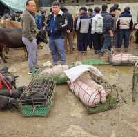 Market in Ha Giang are lively n noisy