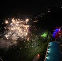 New Year Countdown with Fireworks frm Balcony