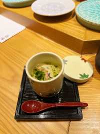 「鮨燐」尖沙咀鮨店，晚市套餐有沙律、麵豉湯同甜品柚子雪芭