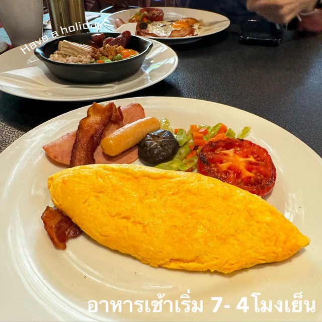 ที่นี่ใจใหญ่มากพักได้ 24 ชม. อาหารเช้าถึง 4โมงเย็น