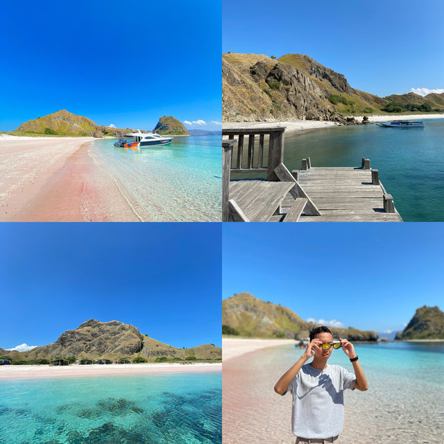 Stunning view of pink sand beach