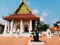 泰國曼谷市區湄南河畔著名皇家古跡寺廟:Wat Nang Ratchaworawihan，適合拍照📸打卡冥想
