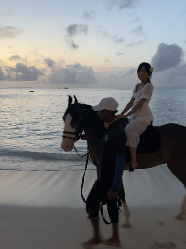 馬爾地夫🇲🇻海邊騎馬初體驗