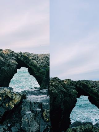 A Natural Frame Above the Sea.