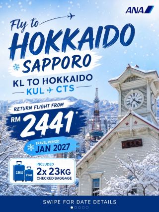 RM2441 Insane ANA Hokkaido Deal: Peak Snow Season! 🎫❄️🇯🇵