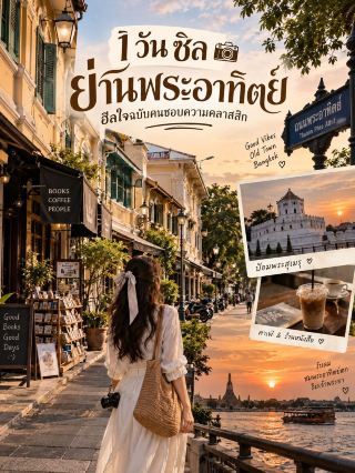 1 วัน ชิลย่านพระอาทิตย์ ฮีลใจฉบับคนชอบความคลาสสิก 📸✨