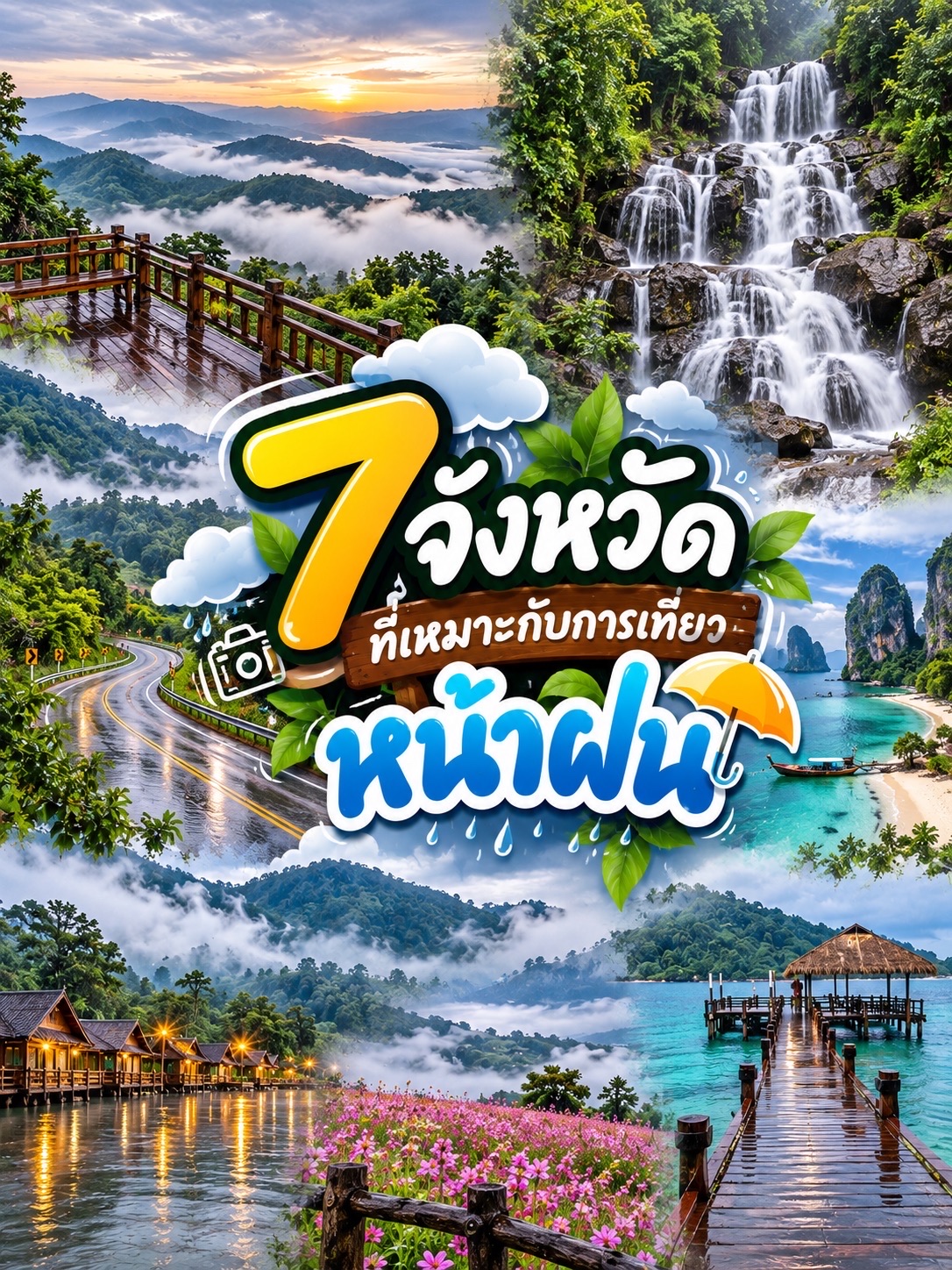 🌧️🌿 7 provinces perfect for a rainy season trip: lush green nature, more enjoyable than you imagined! 🇹🇭