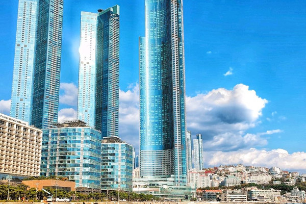 Silver buildings of Busan coolest beach! | Trip.com Busan