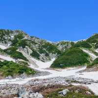 The panoramic view of the mountains 