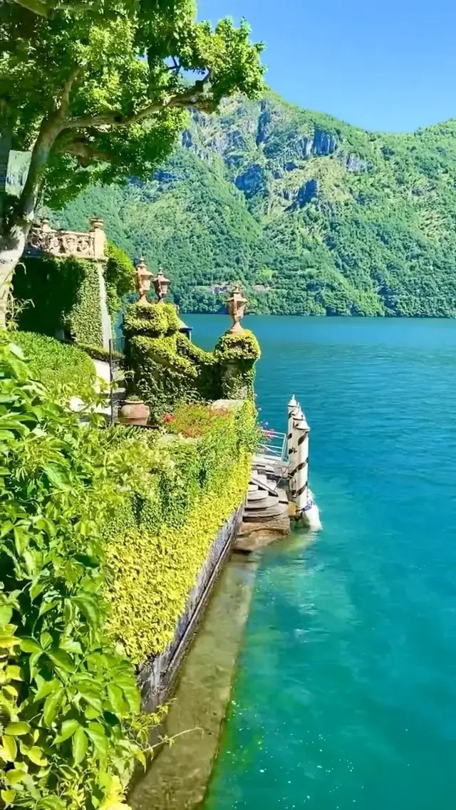 Villa del Balbianello's Dream Balcony: A Lakeside Retreat on Lake Como ✨💛