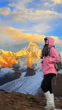 原來冷嘎措的日照金山 才是川西頂流！！！