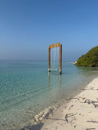 静かなビーチと驚きの水中世界