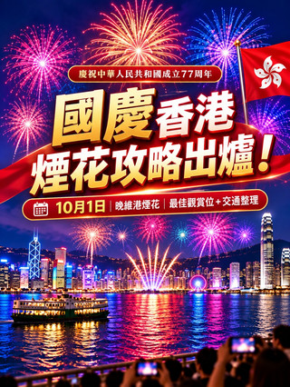 🎆 2026 香港國慶煙花登場！最佳觀賞位＋交通攻略