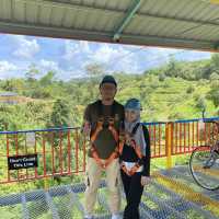 Sky biking in Ranau Rabbit Farm