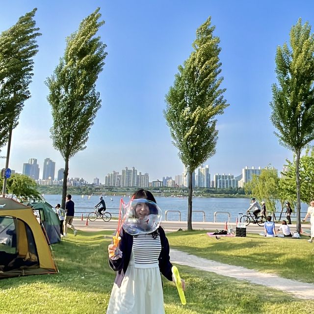 사람 별로 없는 한적한 ‘잠실한강공원’🧺
