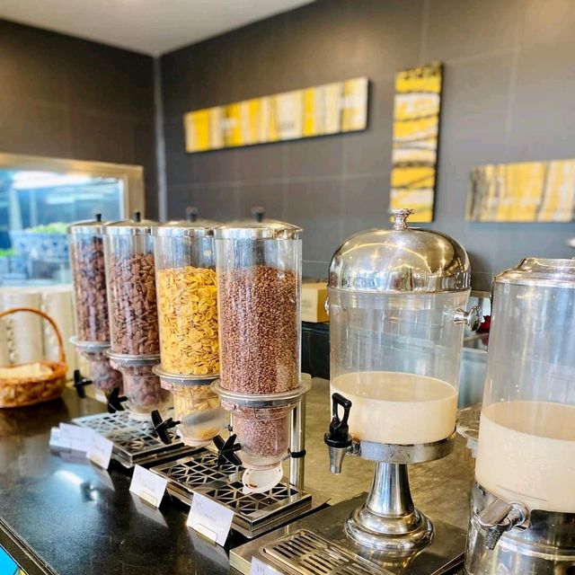 Hearty breakfast spread
