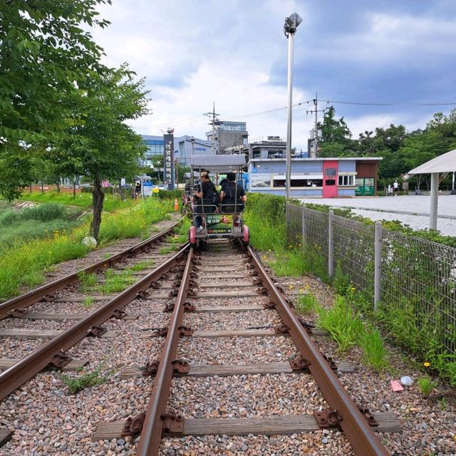 韓國景點😍義王鐵道自行車☺️40分鐘邊踩單車邊睇靚風景📸