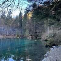 Blausee lake in the valley 