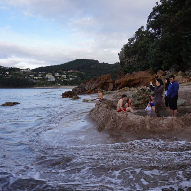 Unique beach in New Zealand