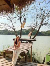 ร้านคาเฟ่ริมน้ำแม่กลอง 🌿🌳 High River Café