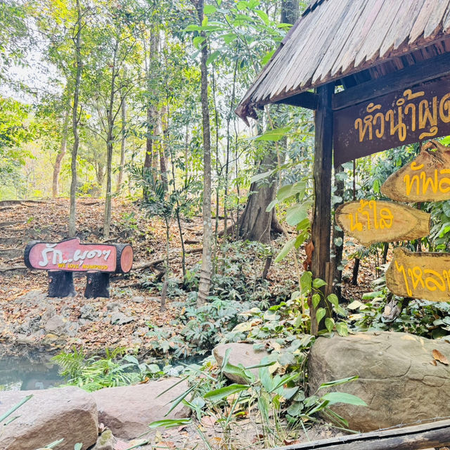 游览猜也奔府南普塔老（Nam Phut Thap Lao）天然泉眼瀑布 很多很出镜的地方