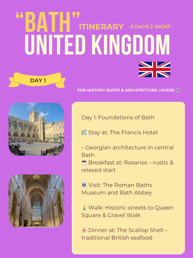 Bath 3-days itinerary 