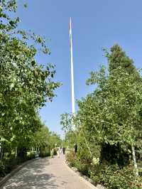 Spring Blooms at Flag Pole Park in Dushanbe
