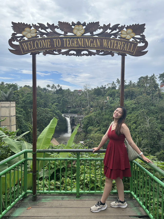 🇮🇩Red Dress Energy at Bali’s Stunning Tegenungan