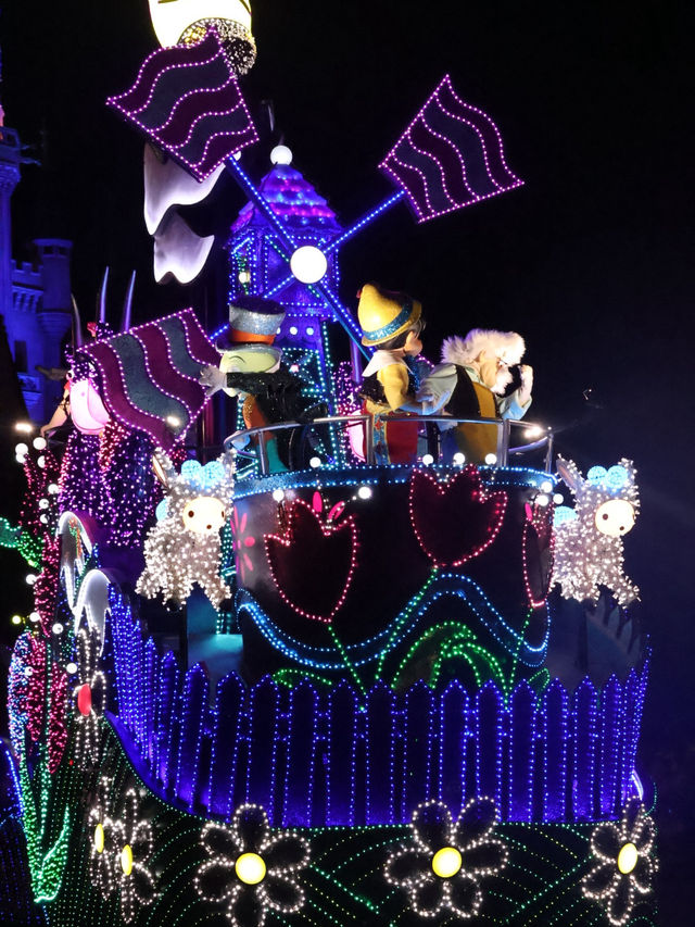 ディズニーランドで見れる夜の光のパレード！