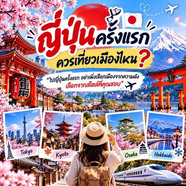 🇯🇵 ญี่ปุ่นครั้งแรก ควรเที่ยวเมืองไหน? 🇯🇵 ญี่ปุ่นครั้งแรก ควรเที่ยวเมืองไหน?