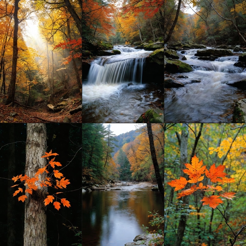 Water, Rocks, and Autumn Leaves