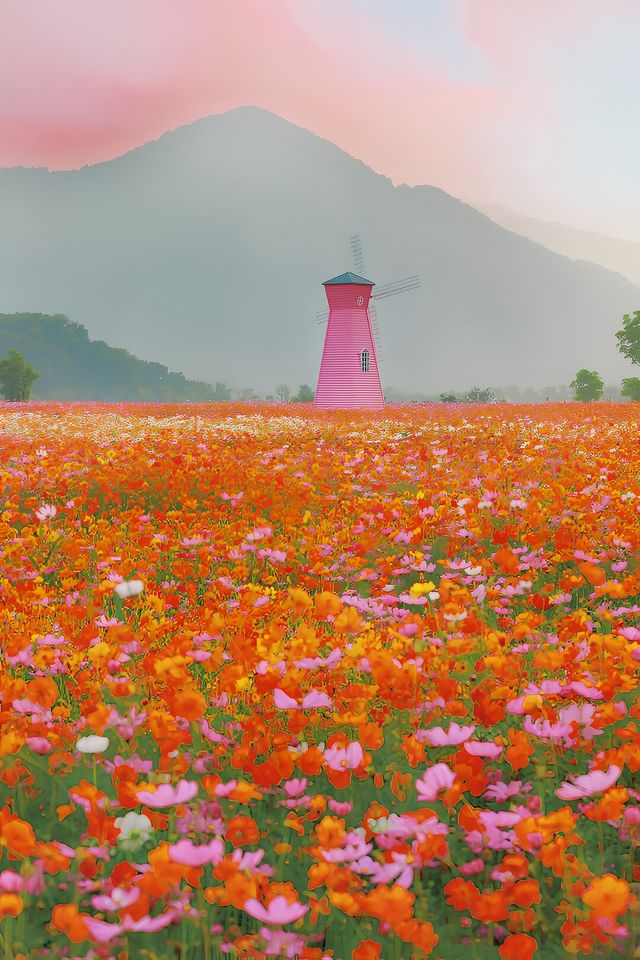 杭州花海 →來銅鑑湖看一場花海落日吧