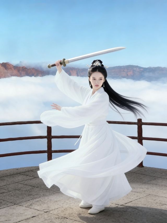 沒錯,下雪後的太行山加上白色穿搭就跟武俠片是一樣的感覺 沒錯,下雪後的太行山加上白色穿搭就跟武俠片是一樣的感覺