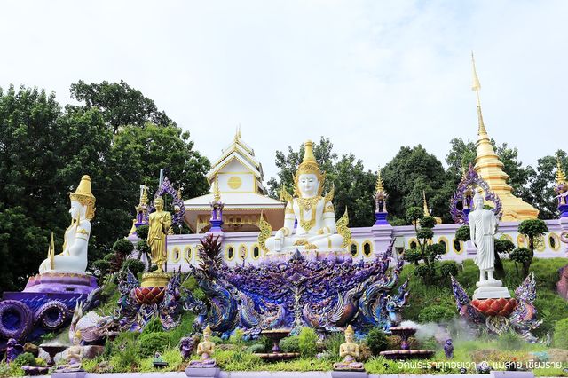 วัดพระธาตุดอยเวา วัดสีม่วง แห่งแม่สาย