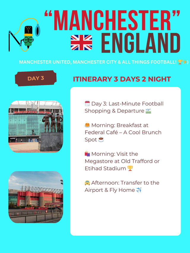 Manchester 3days itinerary ✈️
