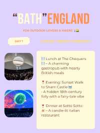 Bath itinerary 
