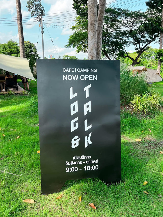 คาเฟ่สายแคมป์ปิ้ง 🏕 Log 'n Talk Cafe