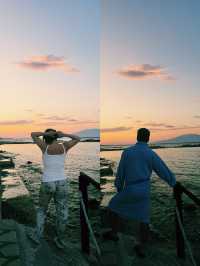 노을빛에 물든 자킨토스 바다