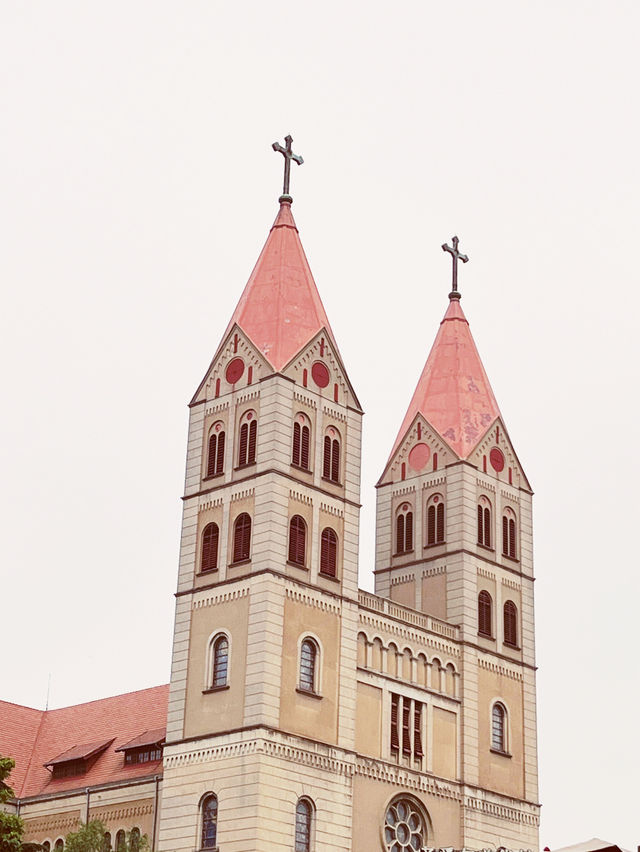 ⛪ Qingdao's Sacred Landmark: St. Michael's Cathedral - Where European Faith Meets Chinese Skies! 🌤️ ⛪ Qingdao's Sacred Landmark: St. Michael's Cathedral - Where European Faith Meets Chinese Skies! 🌤️