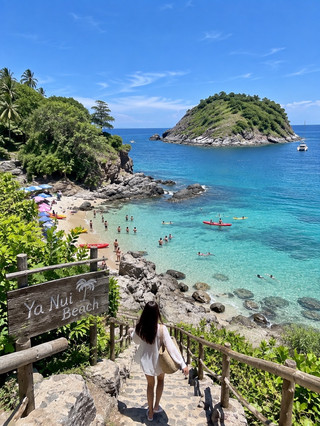 Ya Nui Beach, Phuket — A small beach with crystal clear water and a peaceful vibe.