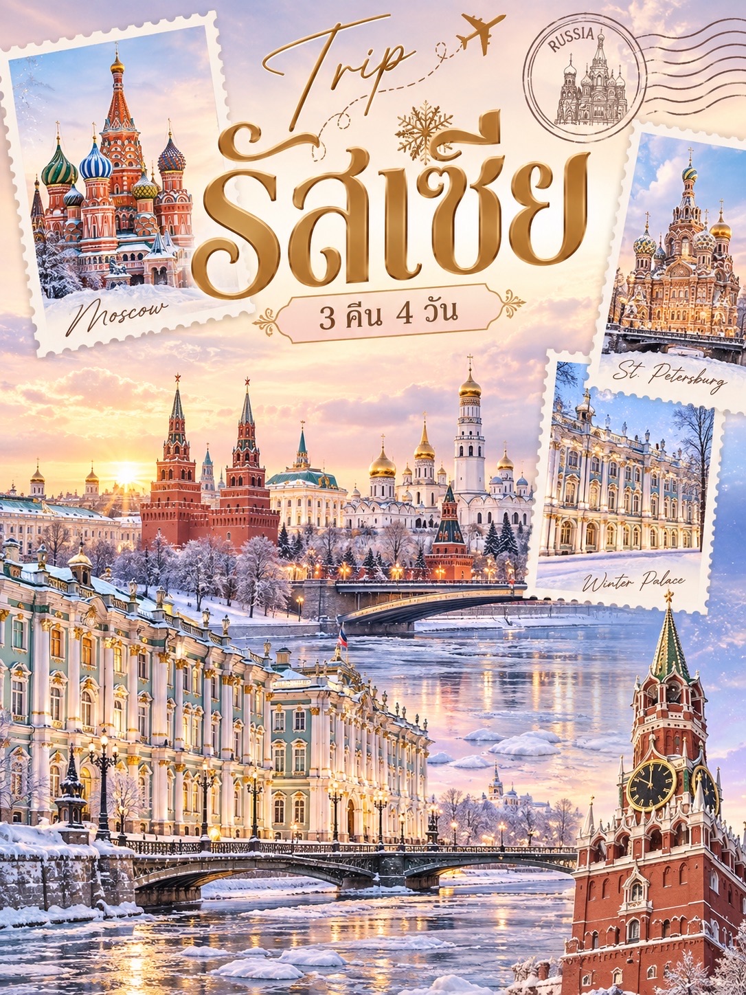 ❄️ Hãy mở cánh cửa đến với nước Nga, vùng đất của những công trình kiến ​​trúc tráng lệ và vẻ đẹp mùa đông quyến rũ. 🇷🇺✨