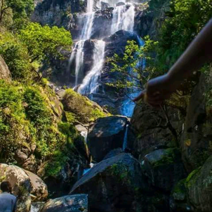 Udzungwa national park with beautiful swimming pool after long hiking we swim .