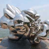 Qingdao, nice artworks on the beach 